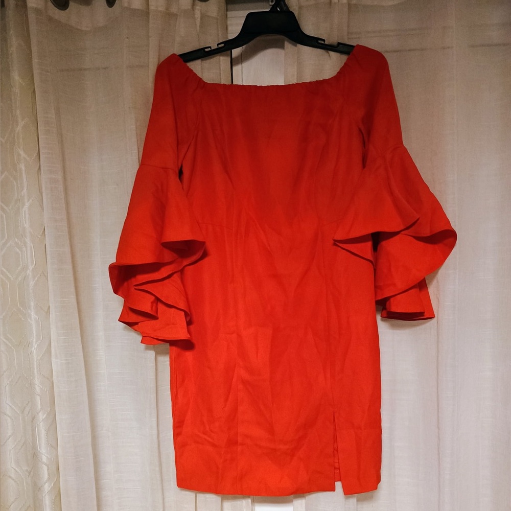 VENUS Red Off-Shoulder Dress